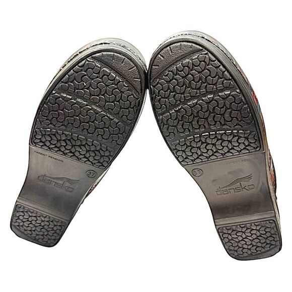 Dansko XP Women’s Clogs EU 37 US 6.5 Multicolor Striped Leather Slip-On - Picture 2 of 10